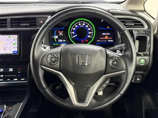 ホンダ シャトル ハイブリッド X 大阪府 2017(平29)年 3.5万km クリスタルブラックパール 社外ナビTV バックカメラ ハーフレザー クルーズコントロール 衝突軽減ブレーキ スマートキー プッシュスタート オートライト オートエアコン パドルシフト ドライブレコーダー ETC