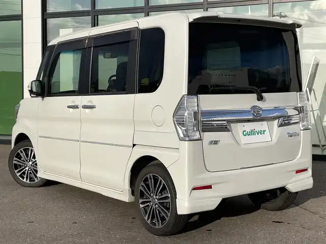 ダイハツ タント カスタム RS トップED SA 道南・函館 2015(平27)年 6.2万km パールホワイトⅢ /社外ナビ//フルセグTV//ドライブレコーダー//バックカメラ//衝突軽減ブレーキ//オートライト//両側パワースライドドア//プッシュスタート//アイドリングストップ//横滑り防止装置//純正フロアマット