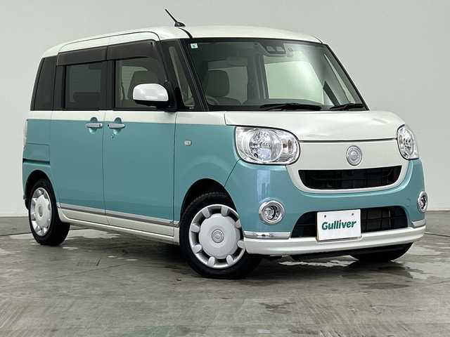 ダイハツ ムーヴ キャンバス X メイクアップ リミテッド SAⅢ 三重県 2019(令1)年 2.8万km パールホワイトⅢ/ファインミントメタリック 2トーン /禁煙車//スマートアシスト３//パノラミックビューモニター//純正メモリナビ(NMZK-W70D)//フルセグ//両側パワースライドドア//ステアリングスイッチ//オートライト//オートハイビーム//前後ドライブレコーダー//電動格納ミラー//スマートキー//スペアキー有//プッシュスタート//純正フロアマット