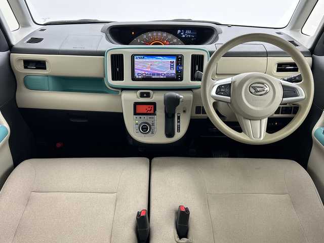 ダイハツ ムーヴ キャンバス X メイクアップ リミテッド SAⅢ 三重県 2019(令1)年 2.8万km パールホワイトⅢ/ファインミントメタリック 2トーン /禁煙車//スマートアシスト３//パノラミックビューモニター//純正メモリナビ(NMZK-W70D)//フルセグ//両側パワースライドドア//ステアリングスイッチ//オートライト//オートハイビーム//前後ドライブレコーダー//電動格納ミラー//スマートキー//スペアキー有//プッシュスタート//純正フロアマット