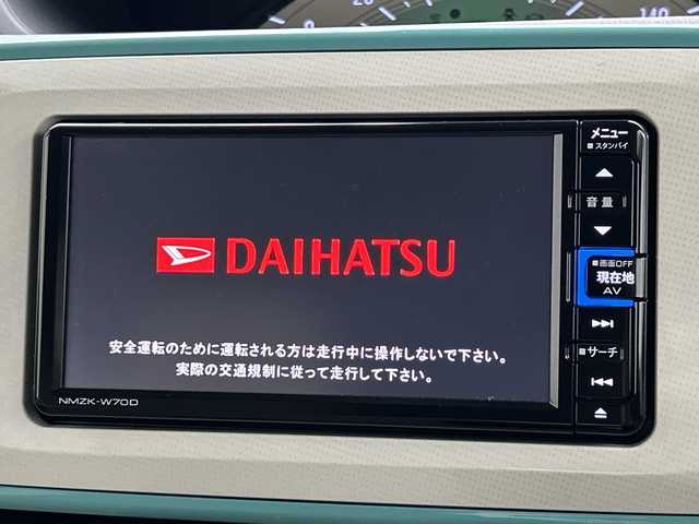 ダイハツ ムーヴ キャンバス X メイクアップ リミテッド SAⅢ 三重県 2019(令1)年 2.8万km パールホワイトⅢ/ファインミントメタリック 2トーン /禁煙車//スマートアシスト３//パノラミックビューモニター//純正メモリナビ(NMZK-W70D)//フルセグ//両側パワースライドドア//ステアリングスイッチ//オートライト//オートハイビーム//前後ドライブレコーダー//電動格納ミラー//スマートキー//スペアキー有//プッシュスタート//純正フロアマット