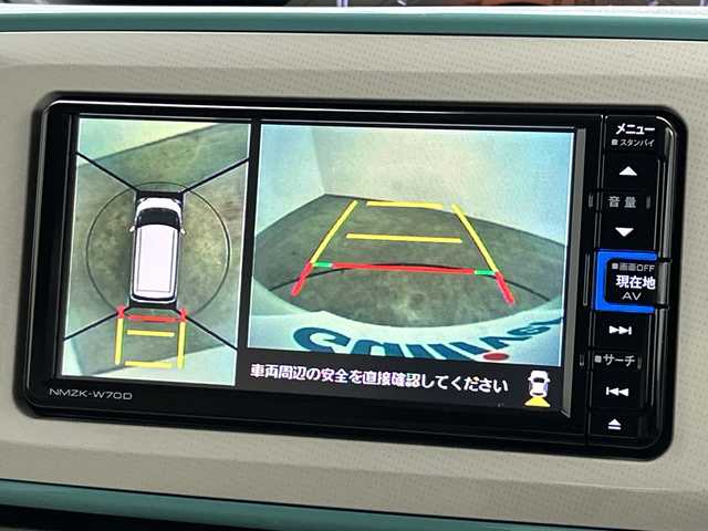 ダイハツ ムーヴ キャンバス X メイクアップ リミテッド SAⅢ 三重県 2019(令1)年 2.8万km パールホワイトⅢ/ファインミントメタリック 2トーン /禁煙車//スマートアシスト３//パノラミックビューモニター//純正メモリナビ(NMZK-W70D)//フルセグ//両側パワースライドドア//ステアリングスイッチ//オートライト//オートハイビーム//前後ドライブレコーダー//電動格納ミラー//スマートキー//スペアキー有//プッシュスタート//純正フロアマット