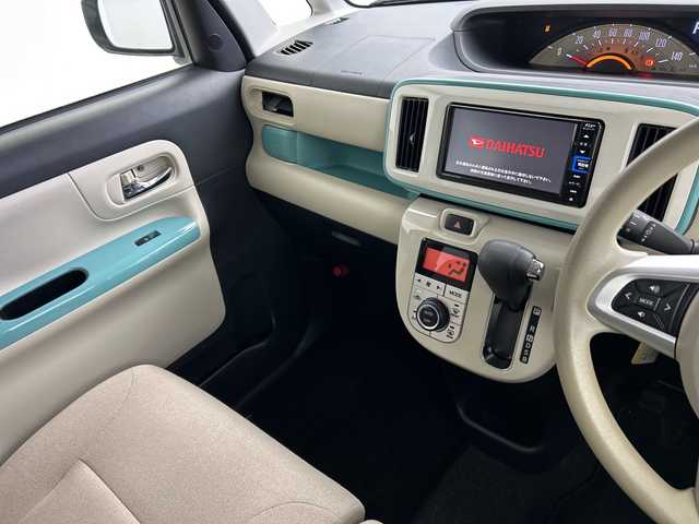 ダイハツ ムーヴ キャンバス X メイクアップ リミテッド SAⅢ 三重県 2019(令1)年 2.8万km パールホワイトⅢ/ファインミントメタリック 2トーン /禁煙車//スマートアシスト３//パノラミックビューモニター//純正メモリナビ(NMZK-W70D)//フルセグ//両側パワースライドドア//ステアリングスイッチ//オートライト//オートハイビーム//前後ドライブレコーダー//電動格納ミラー//スマートキー//スペアキー有//プッシュスタート//純正フロアマット