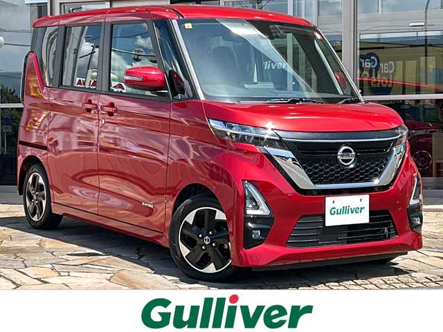 日産 ルークス ハイウェイスター X 静岡県 2020(令2)年 4.4万km スパークリングレッドM 純正ナビ/・アラウンドビューモニター/・Bluetooth/・CD/DVD/・フルセグTV/主要装備/・プッシュスタート/・ETC車載器/・片側パワースライドドア/・ドライブレコーダー/・エマージェンシーブレーキ/・純正ＡＷ/・純正フロアマット/・後席サンシェード/・オートライト/・LEDヘッドライト/・前後ソナー/・スマートキー/・アイドリングストップ