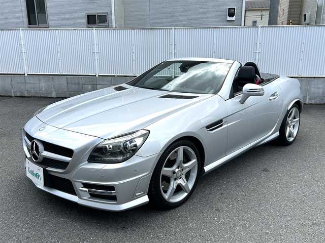メルセデス・ベンツ ＳＬＫ２００ 栃木県 2013(平25)年 4.2万km イリジウムシルバー 純正メーカーナビ（フルセグTV/Bluetooth/CD/DVD）/AMGスポーツパッケージ/電動オープン/コーナーセンサー/ETC/純正フロアマット/純正18インチアルミホイール/ステアリングリモコン/革巻きステアリング/パドルシフト/オートライト/横滑り防止装置/シートヒーター/前席メモリーシート/ドライブレコーダー/スペアキー１