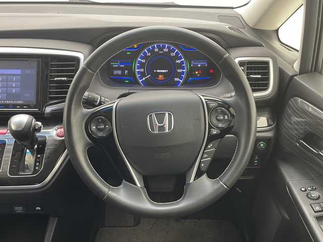 ホンダ オデッセイ ハイブリッド アブソルート ホンダセンシング 千葉県 2016(平28)年 4.2万km ホワイトオーキッドパール 衝突軽減ブレーキ/クルーズコントロール/純正SDナビ/（フルセグ/Bluetooth/FM/AM）/バックカメラ/ETC/アイドリングストップ/ハーフレザーシート/パワーシート/レーンキープアシスト/LEDヘッドライト/電動格納ミラー