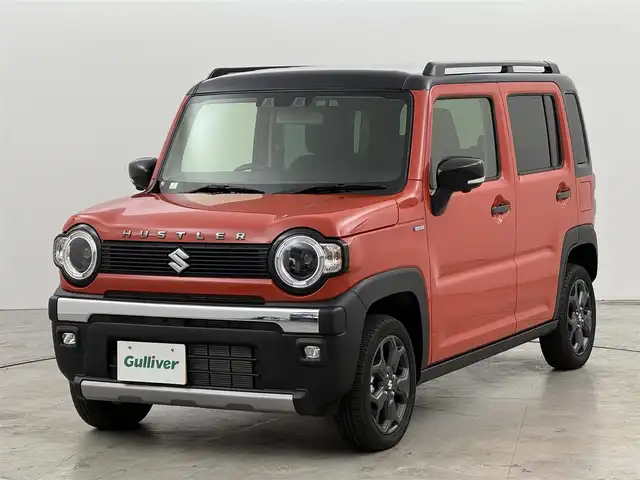 スズキ ハスラー タフワイルド・ターボ 福岡県 2024(令6)年 0.1千km オレンジ 純正９型ナビ／フルセグＴＶ　/全方位カメラ　/アダプティブクルーズコントロール　/コーナーセンサー　/衝突被害軽減　/レーンキープ　/アイドリングストップ　/パドルシフト　/シートヒーター　/純正１５インチＡＷ　/ＬＥＤヘッドライト　/ルーフレール