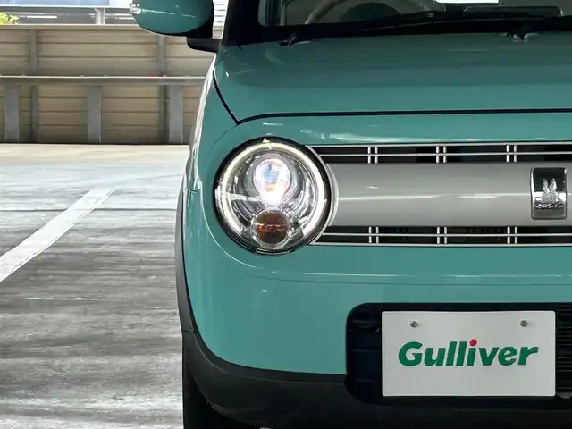 スズキ ラパン X 静岡県 2019(令1)年 4.3万km フレンチミントPM デュアルセンサーブレーキサポート/ストラーダナビ/ＴＶ/ＤＶＤ再生/ＢＴオーディオ/ＥＴＣ/車線逸脱警報/リヤパーキングセンサー/Ｄ席シートヒーター/プッシュスタート/ＨＩＤヘッドライト/純正１４ＡＷ