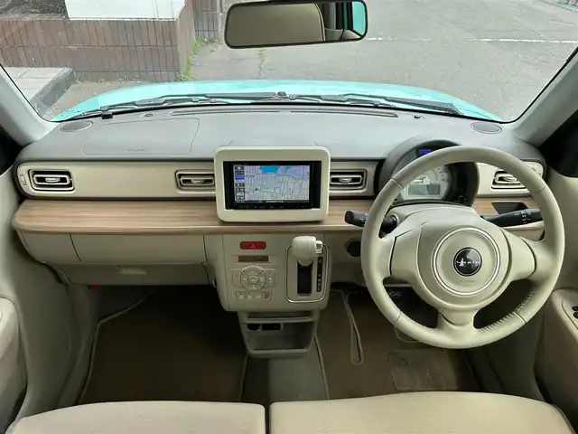 スズキ ラパン X 静岡県 2019(令1)年 4.3万km フレンチミントPM デュアルセンサーブレーキサポート/ストラーダナビ/ＴＶ/ＤＶＤ再生/ＢＴオーディオ/ＥＴＣ/車線逸脱警報/リヤパーキングセンサー/Ｄ席シートヒーター/プッシュスタート/ＨＩＤヘッドライト/純正１４ＡＷ