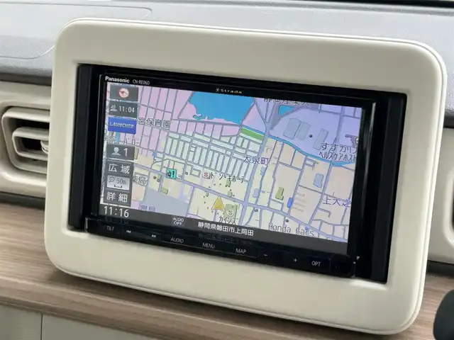 スズキ ラパン X 静岡県 2019(令1)年 4.3万km フレンチミントPM デュアルセンサーブレーキサポート/ストラーダナビ/ＴＶ/ＤＶＤ再生/ＢＴオーディオ/ＥＴＣ/車線逸脱警報/リヤパーキングセンサー/Ｄ席シートヒーター/プッシュスタート/ＨＩＤヘッドライト/純正１４ＡＷ