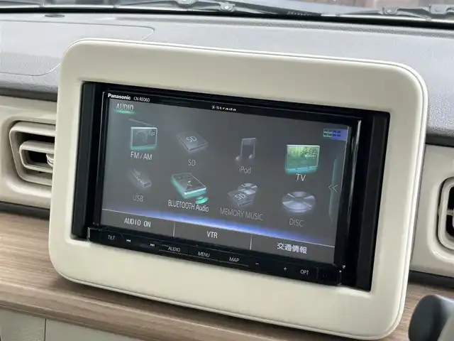 スズキ ラパン X 静岡県 2019(令1)年 4.3万km フレンチミントPM デュアルセンサーブレーキサポート/ストラーダナビ/ＴＶ/ＤＶＤ再生/ＢＴオーディオ/ＥＴＣ/車線逸脱警報/リヤパーキングセンサー/Ｄ席シートヒーター/プッシュスタート/ＨＩＤヘッドライト/純正１４ＡＷ