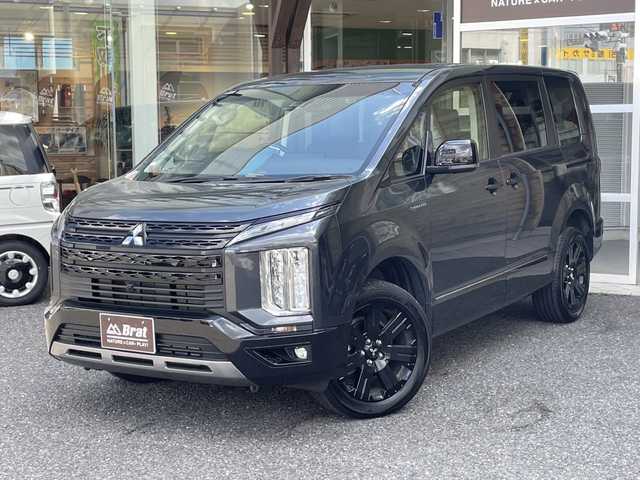 三菱 デリカＤ：５ シャモニー 福島県 2024(令6)年 0.8万km グレーⅡ 4WD（切替）/MTモード付/純正アルミホイール/LEDヘッドライト/オートライト/SDナビ（CD・DVD・BT・フルセグTV）/パワーバックドア/衝突被害軽減ブレーキ/レーンキープアシスト/バックカメラ/ETC/ドライブレコーダー/オートマチックハイビーム/社外フロアマット