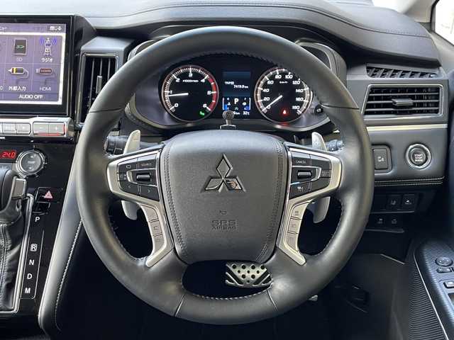 三菱 デリカＤ：５ シャモニー 福島県 2024(令6)年 0.8万km グレーⅡ 4WD（切替）/MTモード付/純正アルミホイール/LEDヘッドライト/オートライト/SDナビ（CD・DVD・BT・フルセグTV）/パワーバックドア/衝突被害軽減ブレーキ/レーンキープアシスト/バックカメラ/ETC/ドライブレコーダー/オートマチックハイビーム/社外フロアマット