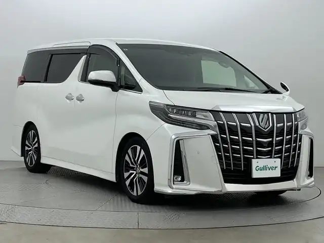 トヨタ アルファード S Cパッケージ 新潟県 2019(令1)年 4.3万km 白 アルパインフリップダウンモニター/アルパイン11インチナビ/  　フルセグ/CD/DVD/BT/バックカメラ/両側パワースライドドア/おしパワーバックドア/レーダークルーズコントロール/LEDオートライト/オートハイビーム/レザーシート/パワーシート/シートメモリー/シートヒーター/シートエアコン/純正18インチアルミホイール/ステリングスイッチ/ステリングヒーター/スマートキー/ビルトインETC