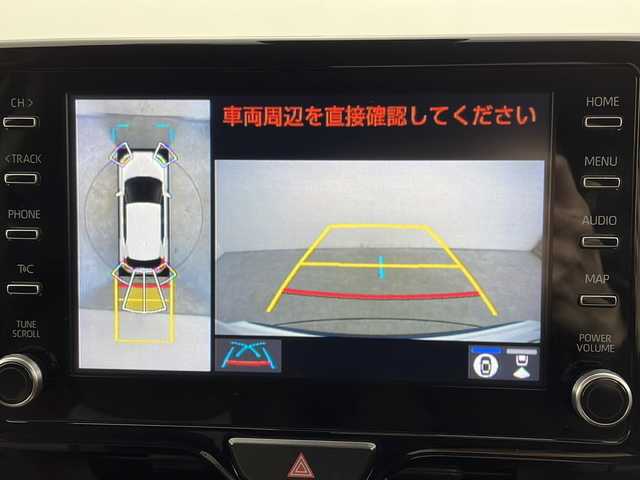 トヨタ ヤリスクロス ハイブリッド Z 秋田県 2021(令3)年 5.5万km ブラックマイカ/ホワイトパールクリスタルシャイン 2トーン 4WD/純正メモリナビ　/フルセグTV/AM/FM/Bluetooth/パノラミックビューモニター　/衝突被害軽減ブレーキ　/レーダークルーズコントロール　/ブラインドスポットモニター/レーンキープアシスト/横滑り防止装置　/前席シートヒーター/ステアリングヒーター/電動リアゲート/D席パワーシート/前後ドライブレコーダー/ビルトインETC/LEDヘッドライト/オートマチックハイビーム/AC100V/ハーフレザーシート/純正アルミホイール