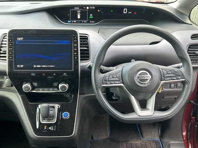 日産 セレナ e－パワー X 広島県 2019(令1)年 6.5万km マルーンレッド 禁煙/福祉車両/セーフティパックA/エマージェンシーブレーキ/車線逸脱警報/道路標識認識/ハイビームアシスト/クルーズコントロール/コーナーセンサー/純正１０インチナビ/・フルセグ/CD/DVD/Blu-ray/SD/REC/USB/アラウンドビューモニター/両側パワースライドドア/オートライト/ヘッドライトレベライザー/スマートキー/プッシュスタート/純正ドライブレコーダー（DJ4-D）/ETC/純正ドアバイザー/W+サイド+カーテンエアバック