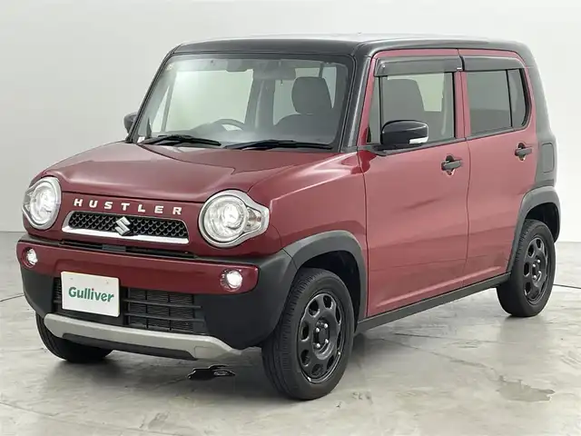 スズキ ハスラー タフワイルド 福岡県 2018(平30)年 5.3万km フェニックスレッドパール/ブラック 2トーン 純正ナビ（ＢＴ，フルセグＴＶ）　/バックカメラ　/ビルトインＥＴＣ　/前方ドライブレコーダー　/コーナーセンサー　/衝突被害軽減ブレーキ　/レーンキープ　/アイドリングストップ　/ハーフレザー　/シートヒーター　/ＬＥＤヘッドライト