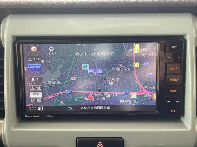 スズキ ハスラー タフワイルド 埼玉県 2018(平30)年 5.3万km フェニックスレッドパール/ブラック 2トーン レーダーブレーキサポート/純正ナビ/　　CD/DVD/BT/フルセグ　/バックカメラ　/コーナーセンサー　/ハーフレザー　/シートヒーター　/LEDヘッドライト/ビルトインETC　/スマートキー×2/禁煙車