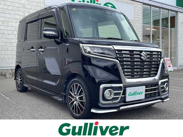 スズキ スペーシア カスタム HYBRID XS ターボ 新潟県 2019(平31)年 3万km ブルーイッシュブラックパール3 ハイブリット車/アイドリングストップ車/ターボ車/純正ナビ「AVIC-RL901」/（CD/Bluetooth/フルセグ）/全方位カメラ/スライドドア（両側パワースライド）/ドライブレコーダー「DVR-R800」/（前後/ミラー一体型）/クルーズコントロール（追従なし）/LEDオートライト付き/コーナーセンサー/横滑り防止装置/衝突被害軽減システム