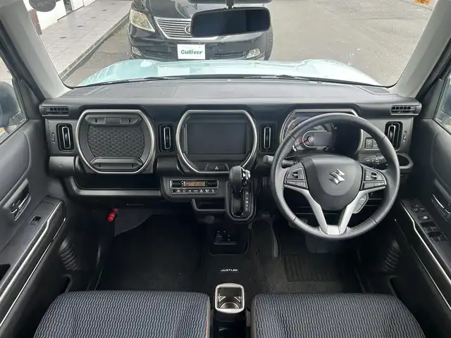 スズキ ハスラー Jスタイル Ⅱ 静岡県 2023(令5)年 0.4万km オフブルーメタリック/ガンメタリック2トーンルーフ デュアルセンサーブレーキ/ステアリングリモコン/LEDヘッドライト/オートライト/オートマチックハイビーム/アイドリングストップ/スズキセーフティサポート/・デュアルカメラブレーキサポート/・衝突被害軽減ブレーキ/・誤発進抑制機能/・後方誤発進抑制機能/・車線逸脱警報機能/・車線逸脱抑制機能/・ふらつき警報機能/・標識認識機能/・アダクティブクルーズコントロール/・先行車発進お知らせ機能/・ハイビームアシスト/バックカメラ/パーキングアシスト/プッシュスタート/純正15インチアルミホイール/前席シートヒーター/カーテンエアバック