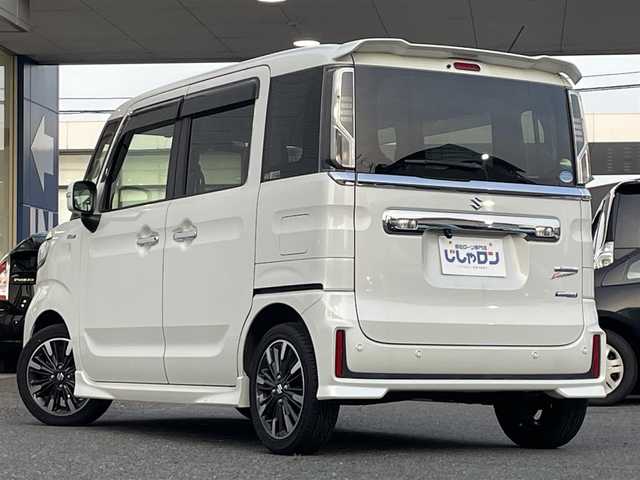 スズキ スペーシア カスタム HYBRID XS ターボ 三重県 2018(平30)年 8.4万km ピュアホワイトP (株)IDOMが運営する【じしゃロン四日市店】の自社ローン専用車両になります。こちらは現金またはオートローンご利用時の価格です。自社ローンご希望の方は別途その旨お申付け下さい/純正SDナビ/フルセグTV/（AM/FM/BT/CD/DVD/SD/HDMI）/バックカメラ/両側パワースライドドア/衝突軽減ブレーキ/ハーフレザー/シートヒーター/レーンキープアシスト/クリアランスソナー/パドルシフト/ETC