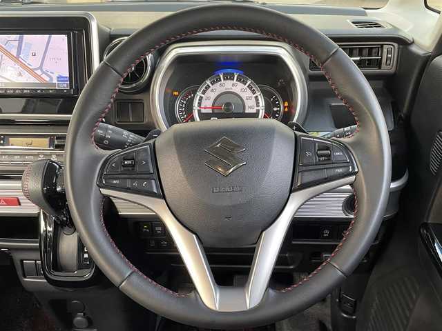 スズキ スペーシア カスタム HYBRID XS ターボ 三重県 2018(平30)年 8.4万km ピュアホワイトP (株)IDOMが運営する【じしゃロン四日市店】の自社ローン専用車両になります。こちらは現金またはオートローンご利用時の価格です。自社ローンご希望の方は別途その旨お申付け下さい/純正SDナビ/フルセグTV/（AM/FM/BT/CD/DVD/SD/HDMI）/バックカメラ/両側パワースライドドア/衝突軽減ブレーキ/ハーフレザー/シートヒーター/レーンキープアシスト/クリアランスソナー/パドルシフト/ETC