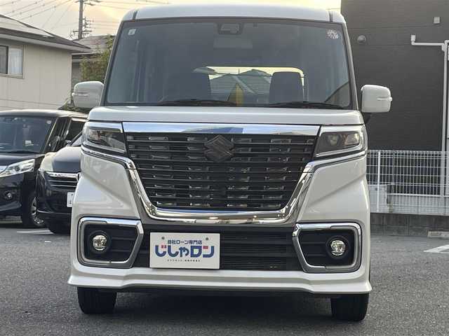 スズキ スペーシア カスタム HYBRID XS ターボ 三重県 2018(平30)年 8.4万km ピュアホワイトP (株)IDOMが運営する【じしゃロン四日市店】の自社ローン専用車両になります。こちらは現金またはオートローンご利用時の価格です。自社ローンご希望の方は別途その旨お申付け下さい/純正SDナビ/フルセグTV/（AM/FM/BT/CD/DVD/SD/HDMI）/バックカメラ/両側パワースライドドア/衝突軽減ブレーキ/ハーフレザー/シートヒーター/レーンキープアシスト/クリアランスソナー/パドルシフト/ETC