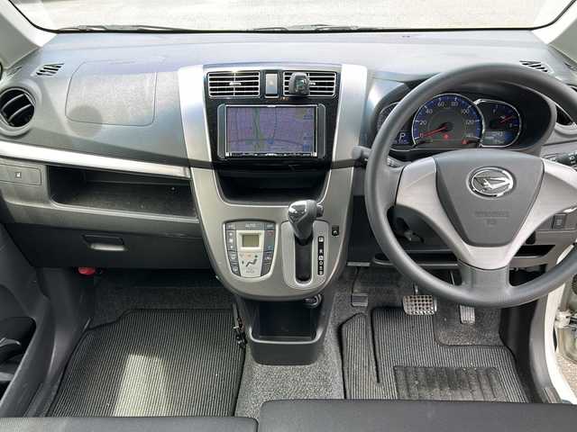 ダイハツ ムーヴ カスタム X 福島県 2013(平25)年 8.7万km パールホワイトⅢ ４ＷＤ/社外メモリナビ＆フルセグＴＶ/（ＣＤ）/ＥＴＣ/純正１４inアルミホイール/純正エンジンスターター/オートライト/ＬＥＤライト/フォグランプ/ウィンカーミラー/電動格納ミラー/スマートキー/プッシュスタート/Ｗエアバッグ/ＡＢＳ/ドアバイザー/フロアマット