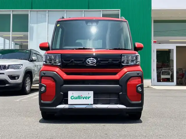 ダイハツ タント ファンクロス 静岡県 2022(令4)年 0.1万km コンパーノレッド エンジンスタートボタン/保証書/取扱説明書/パワーステアリング/パワーウィンドウ/アイドリングストップ/スマートキー/スペアキー１本/オートエアコン/USB入力端子/バックカメラ/純正メモリナビ（CD/DVD/フルセグ）/ベンチシート/D席N席シートヒーター/両側パワースライドドア/ルーフレール/純正アルミホイール/ABS/横滑り防止装置/コーナーセンサー前後/レーンキープアシスト/盗難防止装置/オートライト/オートマチックハイビーム/LEDヘッドライト/Wプラスサイドエアバック/カーテンエアバック/衝突軽減システム