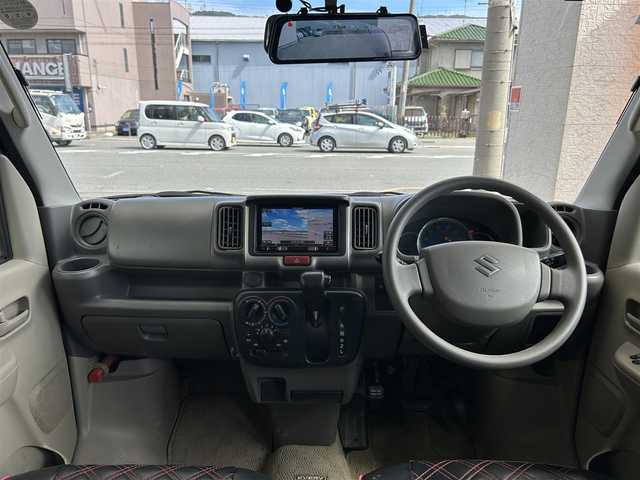 スズキ エブリイ JOINターボ 大阪府 2015(平27)年 11.2万km ブルーイッシュブラックパール3 社外メモリナビ/（フルセグTV/Bluetooth/CD/DVD)/デジタルインナーミラー/バックモニター/衝突被害軽減装置/ABS/盗難防止装置/ルーフキャリア/両側スライドドア/純正フロアマット/ETC/ドライブレコーダー/保証書/取扱説明書/リモコンキー