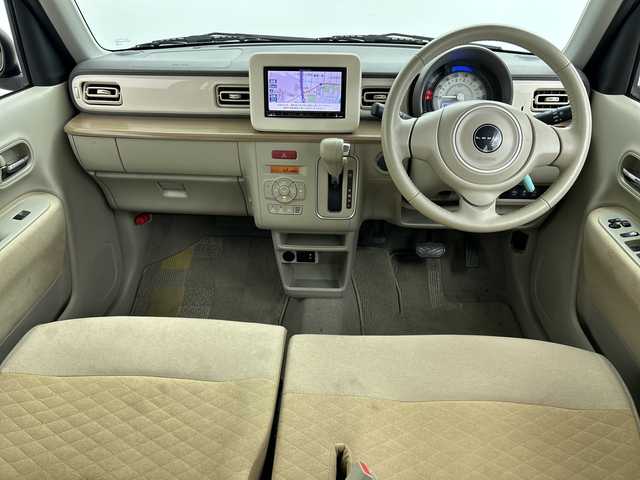 スズキ ラパン X 三重県 2015(平27)年 9万km シフォンアイボリーメタリック /禁煙車//社外ナビ//フルセグ/Bluetooth/AM/FM/USB/AUX/CD/DVD//シートヒーター//ETC//オートライト//衝突軽減ブレーキ//電動格納ミラー//フルオートエアコン//プッシュスタート//スマートキー//スペアキー