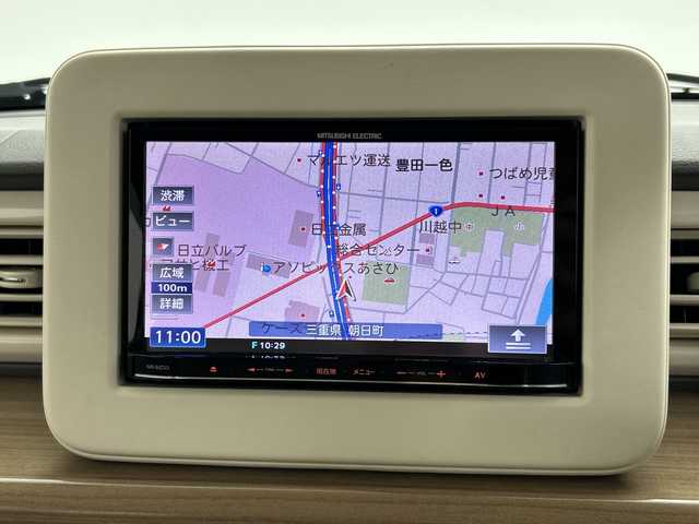 スズキ ラパン X 三重県 2015(平27)年 9万km シフォンアイボリーメタリック /禁煙車//社外ナビ//フルセグ/Bluetooth/AM/FM/USB/AUX/CD/DVD//シートヒーター//ETC//オートライト//衝突軽減ブレーキ//電動格納ミラー//フルオートエアコン//プッシュスタート//スマートキー//スペアキー