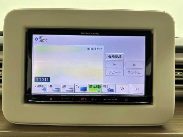 スズキ ラパン X 三重県 2015(平27)年 9万km シフォンアイボリーメタリック /禁煙車//社外ナビ//フルセグ/Bluetooth/AM/FM/USB/AUX/CD/DVD//シートヒーター//ETC//オートライト//衝突軽減ブレーキ//電動格納ミラー//フルオートエアコン//プッシュスタート//スマートキー//スペアキー