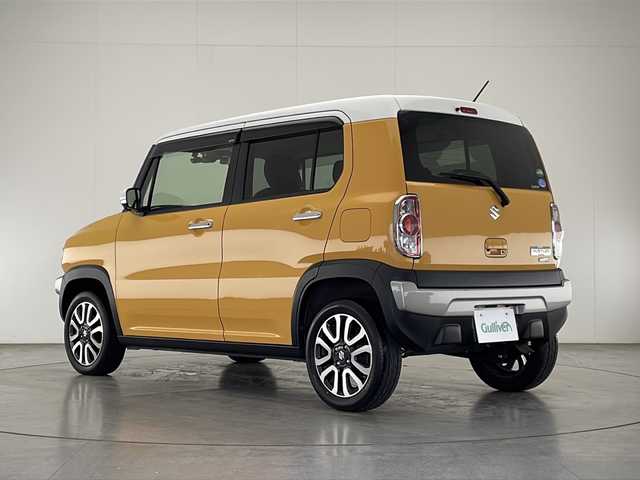 スズキ ハスラー J ターボ 宮崎県 2019(令1)年 5.3万km アクティブイエロー/ホワイト2トーンルーフ 禁煙車/デュアルカメラブレーキサポート/純正8型ナビTV/（CN-RZ846/CD/DVD/Bluetooth/フルセグTV)/純正キセノンオートライト/純正LEDフォグ/純正ドライブレコーダー/純正セキュリティアラーム/純正フロアマット/エネチャージ/クルーズコントロール/パドルシフト/前席シートヒーター/ハーフレザーシート/ウインカードアミラー/本革巻ハンドル/オートエアコン（ナノイー）/スマートキー/プッシュエンジンスタート/新車時保証書/取扱い説明書