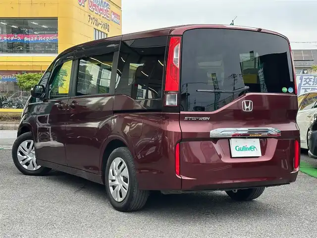 ホンダ ステップワゴン B 茨城県 2017(平29)年 2.5万km プレミアムディープロッソパール ワンオーナー/純正SDナビ/フルセグ/Bluetooth/バックカメラ/ETC/キーレス/取扱説明書/新車時保証書/スペアキー×1