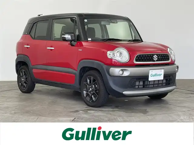 スズキ クロスビー HYBRID MZ 熊本県 2019(平31)年 4.8万km ファーベントレッド/スーパーブラックパール SUZUKIセーフティサポート/・デュアルセンサーブレーキ/・誤発進抑制機能/・車線逸脱抑制機能/・ハイビームアシスト/・Rコーナーセンサー/全方位モニター/純正8型ナビ　型式：CN-R843/【フルセグTV、DVD再生可、BT対応、USB】/ステアリングスイッチ/プッシュスタート/スマートキー/クルーズコントロール/前席シートヒーター/ビルトインETC/アイドリングストップ/横滑り防止装置/電動格納ミラー/純正フロアマット/オートライト/LEDヘッドライト/LEDフォグ/純正16インチアルミホイール