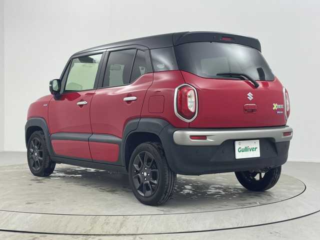 スズキ クロスビー HYBRID MZ 熊本県 2019(平31)年 4.8万km ファーベントレッド/スーパーブラックパール SUZUKIセーフティサポート/・デュアルセンサーブレーキ/・誤発進抑制機能/・車線逸脱抑制機能/・ハイビームアシスト/・Rコーナーセンサー/全方位モニター/純正8型ナビ　型式：CN-R843/【フルセグTV、DVD再生可、BT対応、USB】/ステアリングスイッチ/プッシュスタート/スマートキー/クルーズコントロール/前席シートヒーター/ビルトインETC/アイドリングストップ/横滑り防止装置/電動格納ミラー/純正フロアマット/オートライト/LEDヘッドライト/LEDフォグ/純正16インチアルミホイール