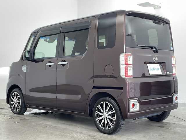 ダイハツ ウェイク G ターボ SA Ⅱ 広島県 2016(平28)年 1.7万km プラムブラウンクリスタルマイカ 社外SDナビ/・Bluetooth、CD、DVD、フルセグ、FM、AM、AUX/バックカメラ/両側パワースライドドア/前方ドライブレコーダー/ETC/コーナーセンサー/スマートアシスト/衝突軽減ブレーキ/レーンキープアシスト/誤発進抑制機能/スマートキー/プッシュスタート/スペアキー/LEDライト/フォグ/オートライト/社外フロアマット/アイドリングストップ