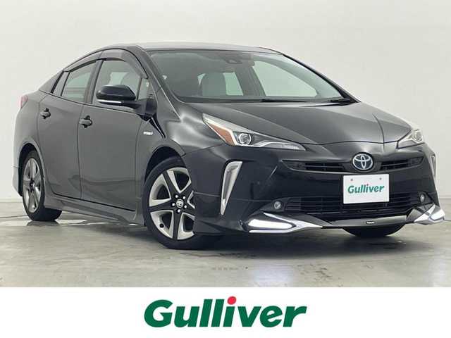 トヨタ プリウス A ツーリングセレクション 群馬県 2019(平31)年 4.4万km アティチュードブラックマイカ モデリスタエアロ(フロント/サイド/リアアンダー)/クールグレー内装/ナビレディパッケージ/・ステアリングスイッチ/・バックカメラ/リヤクロストラフィックアラート(RCTA)/AC100V アクセサリーコンセント/ITS Connect/＝＝＝＝＝/純正9インチ ディーラーナビ（NSZT-Y68T)/・AM/FM/CD/DVD/SD/Bluetooth/フルセグTV/トヨタセーフティセンス/・プリクラッシュセーフティシステム/・レーンディパーチャーアラート(ステアリング制御機能付)/・オートマチックハイビーム/・レーダークルーズコントロール(全車速追従機能付)/ブラインドスポットモニター/インテリジェントクリアランスソナー/シンプルインテリジェントパーキングアシスト(巻き込み警報機能付)/前席シートヒーター /運転席パワーシート /カラーヘッドアップディスプレイ/LEDヘッドライト/LEDフォグランプ/スマートキー /プッシュスタート/ビルトインETC2.0/純正17インチアルミホイール/純正フロアマット