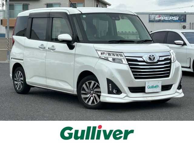 トヨタ ルーミー カスタムG 千葉県 2020(令2)年 9.5万km パールホワイトⅢ ワンオーナー/純正ナビ/フルセグTV/TVキャンセラー/CD/DVD/Bluetooth/ETC/バックカメラ/フロント/リア純正エアロ/前方ドライブレコーダー/前後コーナーセンサー/両側パワースライドドア/クルーズコントロール/1列目シートヒーター/横滑り防止装置/盗難防止装置/衝突軽減ブレーキ/オートマチックハイビーム/ウィンカーミラー/純正ドアバイザー/リアサンシェード/プッシュスタート/スマートキー/スペアキー１本/ステアリングスイッチ/LEDヘッドライト/フォグランプ/純正アルミホイール/純正フロアマット/保証書/取扱説明書