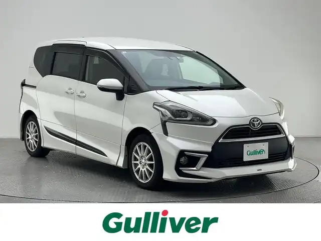 トヨタ シエンタ G クエロ 兵庫県 2017(平29)年 6.6万km ホワイトパールクリスタルシャイン モデリスタエアロ（F/S/R）/純正ナビゲーション/NSZT-W66T/バックモニター/Bluetooth/フルセグ視聴/ETC/トヨタセーフティセンス/車線逸脱警報/両側電動スライドドア/ドライブレコーダー/LEDヘッドライト/オートハイビーム/オートライト/ETC/プッシュスタート/スマートキー/スペアキー/社外１５インチAW/スタッドレス付き社外AW４本積込