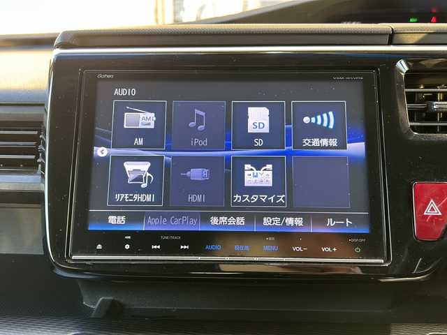 ホンダ ステップワゴン スパーダ ハイブリッド G EX ホンダセンシング 静岡県 2017(平29)年 9.7万km プレミアムスパークルブラックパール 純正メモリナビ/・CD/・DVD/・フルセグＴＶ/・Bluetooth/・USB/・AM/・FM/主要装備/・両側パワスラ/・後席モニター/・ホンダセンシング/・衝突軽減/・レーンキープ/・追従クルコン/・全方位カメラ/・ビルトインETC/・ドラレコ前後/・ハーフレザーシート/・シートヒーターD/N席/・電動パーキングブレーキ/・オートホールド/・純正フロアマット/・純正アルミホイール/・LEDヘッドライト/・オートライト/・ステリモ