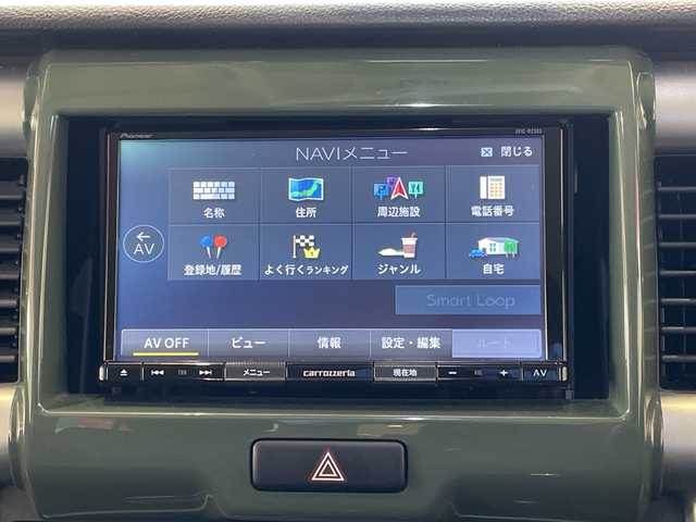 スズキ ハスラー J ターボ 埼玉県 2018(平30)年 3.5万km クールカーキPM レーダーブレーキサポート/社外メモリーナビ/　　CD/DVD/ワンセグ/クルーズコントロール/HIDオートライト/前席シートヒーター/純正15インチアルミホイール/パドルシフト/社外ETC