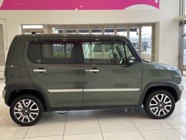 スズキ ハスラー J ターボ 埼玉県 2018(平30)年 3.5万km クールカーキPM レーダーブレーキサポート/社外メモリーナビ/　　CD/DVD/ワンセグ/クルーズコントロール/HIDオートライト/前席シートヒーター/純正15インチアルミホイール/パドルシフト/社外ETC