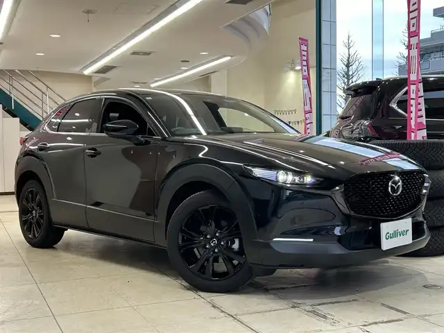 マツダ ＣＸ－３０ 20S レトロスポーツED 東京都 2024(令6)年 0.3万km ジェットブラックマイカ ワンオーナー/純正ナビ（AM/FM/BT/フルセグTV/HDMI/USB）/バック＋360度カメラ/ＢＯＳＥサウンド/F/Rコーナーセンサー/ハーフレザーシート（茶黒）/ACC/TCS/HUD/運転席パワーシート/メモリーシート/純正前後ドラレコ/電動リアゲート/スマートキー/プッシュスタート/スペアキー×１/ＥＴＣ2.0/ＬＥＤライト/オートライト/オートハイビーム/ステアリングスイッチ/革巻きステアリング/パドルシフト/アイドリングストップ/純正フロアマット/電格ウィンカーミラー/ＩＳＯＦＩＸ/純正18インチアルミホイール/Ｗエアバック/保証書/取扱説明書/ディーラー記録簿