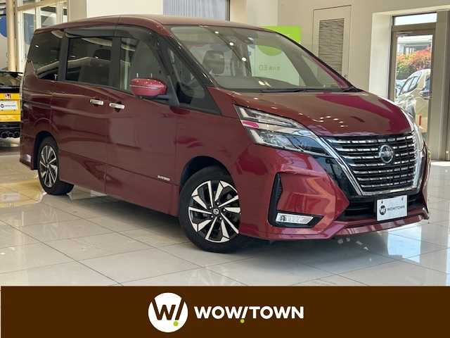 日産 セレナ ハイウェイスター G 埼玉県 2020(令2)年 3.6万km マルーンレッド エマージェンシーブレーキ　/プロパイロット　/純正フリップダウンモニター /純正10インチメモリナビ/　　CD/DVD/BT/フルセグ /アラウンドビューモニター /両側パワースライドドア /撥水シート /純正16インチアルミホイール/インテリジェントミラー/電子パーキング/ステアリングスイッチ /純正ETC