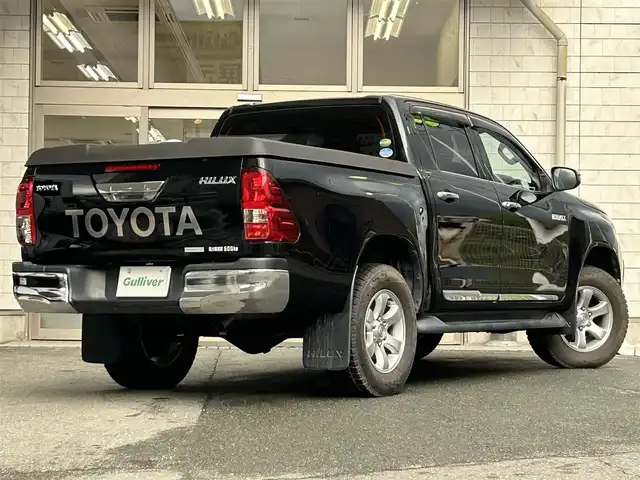 トヨタ ハイラックス Z 岩手県 2018(平30)年 1.9万km アティチュードブラックマイカ ・4WD/・純正ナビ（NSZT-W66T）/・フルセグ/・AM/FM/CD/Bluetooth/・プッシュスタート/・スマートキー/・スペアキー1本/・Toyota Safety Sense/・横滑り防止/・オートライト/・LEDヘットライト/・レーダークルーズコントロール/・ダウンヒルアシストコントロール/・MTモード付AT/・純正ETC/・純正フロアマット/・純正ドアバイザー/・純正AW/・ハードノトカバー/・純正ダンパー/・サマータイヤ純正AWセット積み/・保証書/・取扱説明書
