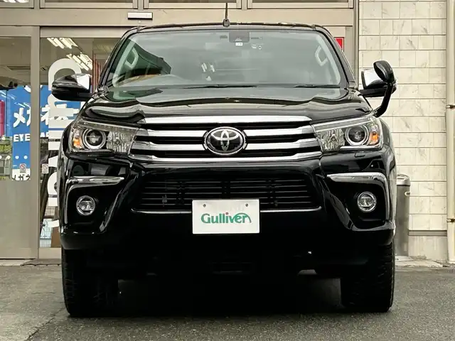 トヨタ ハイラックス Z 岩手県 2018(平30)年 1.9万km アティチュードブラックマイカ ・4WD/・純正ナビ（NSZT-W66T）/・フルセグ/・AM/FM/CD/Bluetooth/・プッシュスタート/・スマートキー/・スペアキー1本/・Toyota Safety Sense/・横滑り防止/・オートライト/・LEDヘットライト/・レーダークルーズコントロール/・ダウンヒルアシストコントロール/・MTモード付AT/・純正ETC/・純正フロアマット/・純正ドアバイザー/・純正AW/・ハードノトカバー/・純正ダンパー/・サマータイヤ純正AWセット積み/・保証書/・取扱説明書