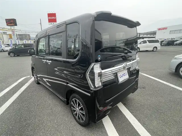 ダイハツ タント カスタム X トップED SAⅡ 熊本県 2016(平28)年 7.2万km ブラックマイカメタリック (株)IDOMが運営する【じしゃロン熊本店】の自社ローン専用車両になります。こちらは現金またはオートローンご利用時の価格です。自社ローンご希望の方は別途その旨お申付け下さい　/純正ナビ/バックカメラ/フルセグテレビ/DVD/CD/Bluetooth接続/ハーフレザーシート/両側パワースライドドア/コーナーセンサー/LEDヘッドライト/オートライト/スマートキー