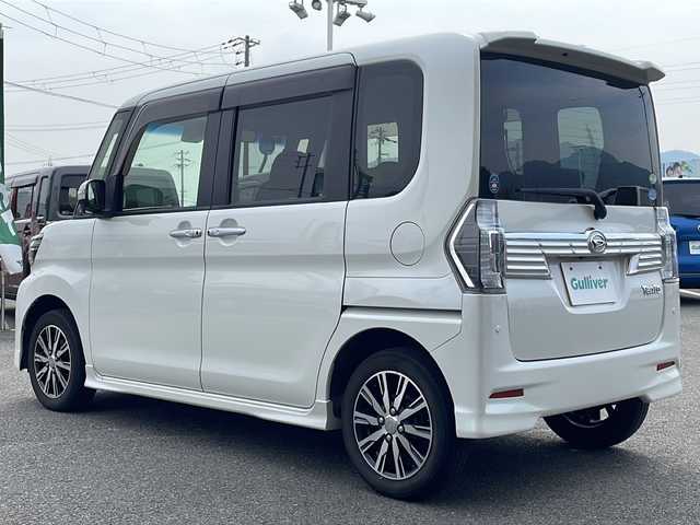 ダイハツ タント カスタム X トップED SAⅡ 兵庫県 2015(平27)年 7.1万km パールホワイトⅢ 純正SDナビ/・BT/・CD/DVD/・フルセグTV/横滑り防止装置/衝突軽減ブレーキ/アイドリングストップ/片側パワースライドドア/ETC/サイドエアバック/オートライト/ステアリングスイッチ/ミラーウインカー/純正フロアマット/純正アルミホイール